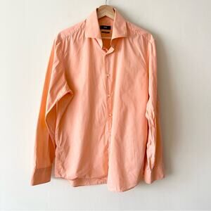Boss Hugo Boss Long Sleeve Button Front Shirt Men’s size 41 peach salmon color